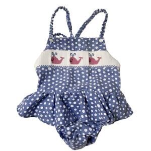 Southern Sunshine Kids Smocked Swim Suit Size 12m